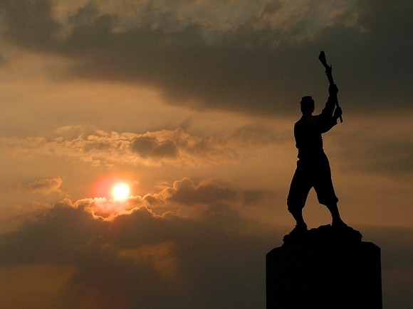 72nd PA Infantry Monument at Sunset