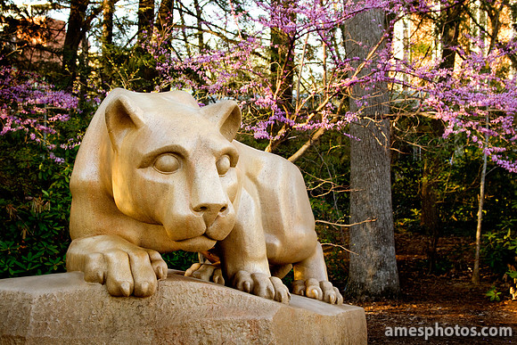 Nittany Lion Shrine with Flowers