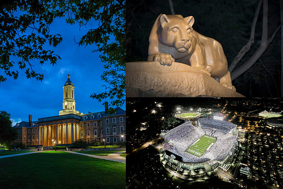 Penn State Collage 1 - 16x24 night