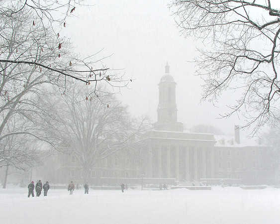 Snow Falls on Old Main